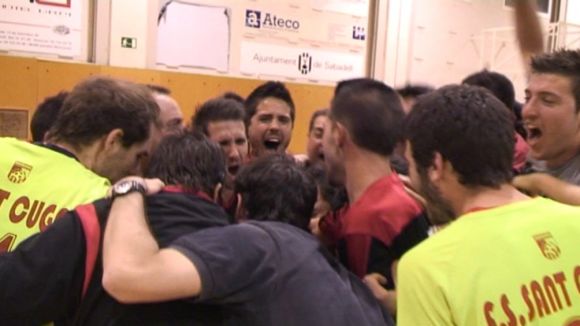 El Futbol Sala Sant Cugat ha celebrat el ttol de lliga a la pista del Club Nataci Sabadell