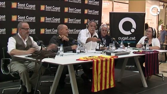 La tertúlia prèvia del Barça-Madrid del Centre Comercial, un xou ple d'humor
