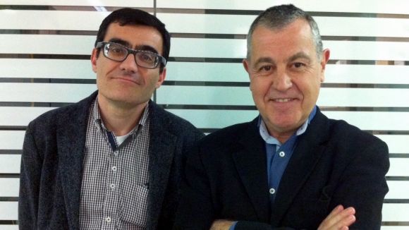 D'esquerra a dreta, Xavier Cuadras i Modest Guinjoan, autors del llibre
