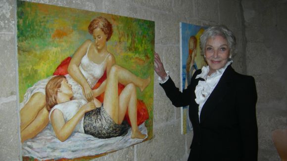 Llusa Sallent, amb una de les seves obres