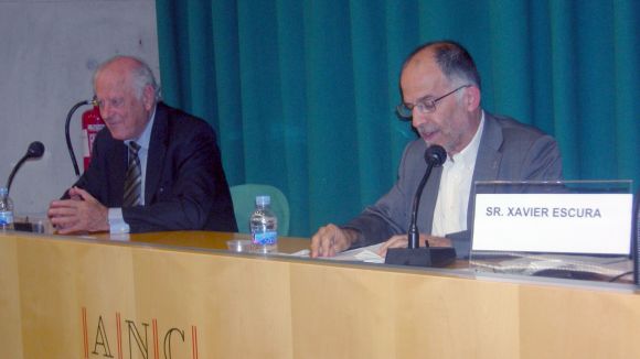 Xavier Escura i Rafael Recolons, durant la trobada