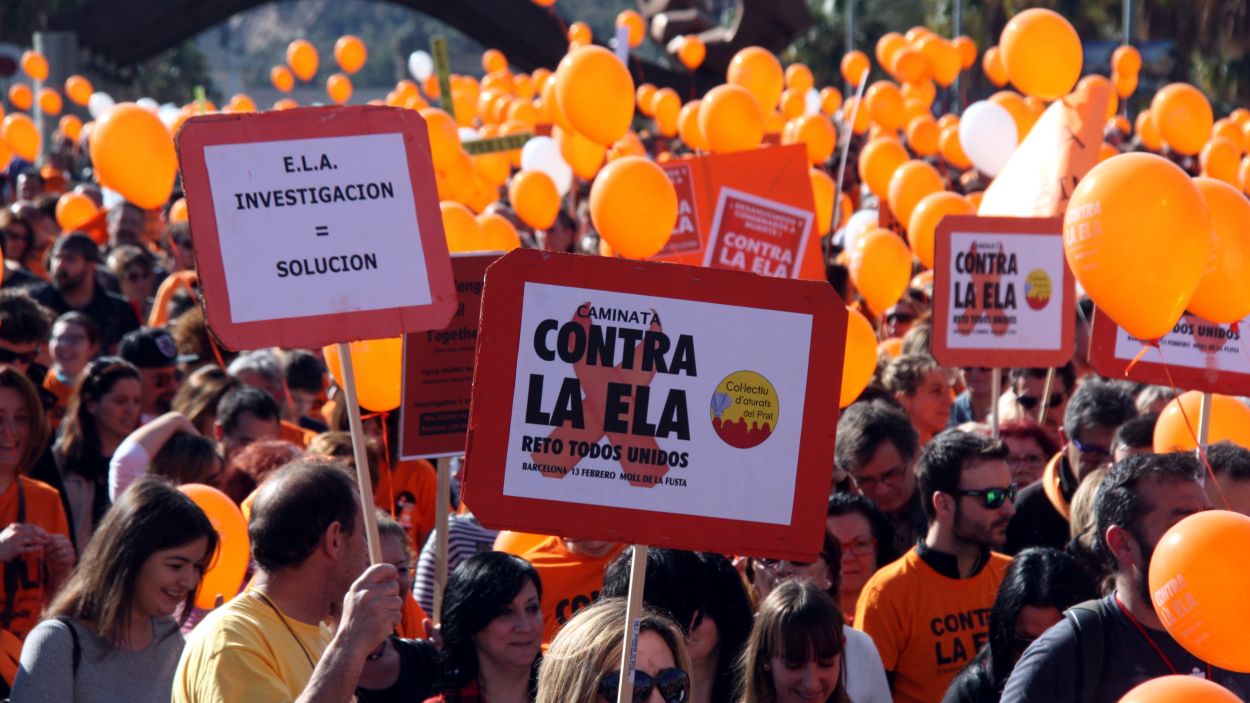 Imatge d'arxiu d'una concentraci per reclamar ms investigaci contra l'ELA / Foto: ACN (Jordi Bataller)