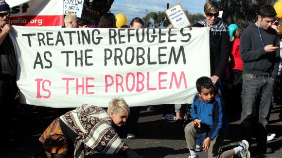 Una concentració a favor dels refugiats / Foto: Facebook de la iniciativa