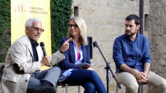Santi Vidal, amb Mireia Ingla i Bernat Picornell