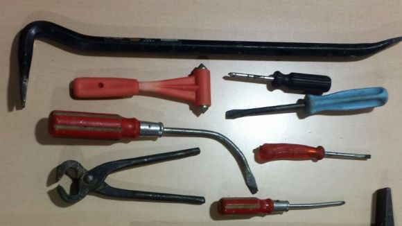 Algunes de les eines confiscades als lladres