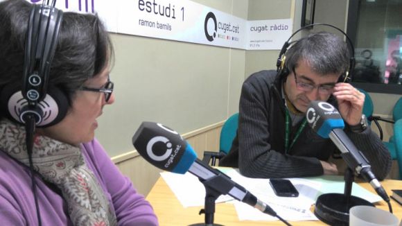 Carme Reverte i Jordi Torrijos, en un moment de l'entrevista