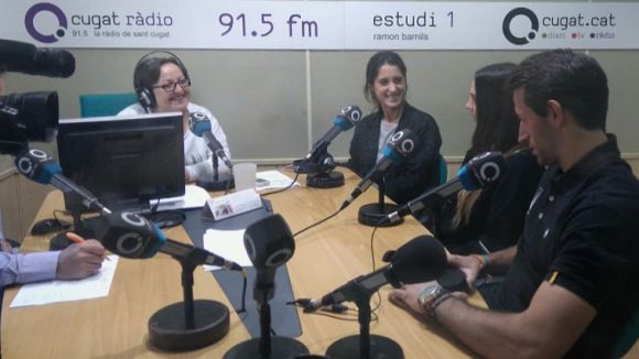 D'esquerra a dreta Cesca Catal, Anna Gil i lex Gil en un moment de l'entrevista