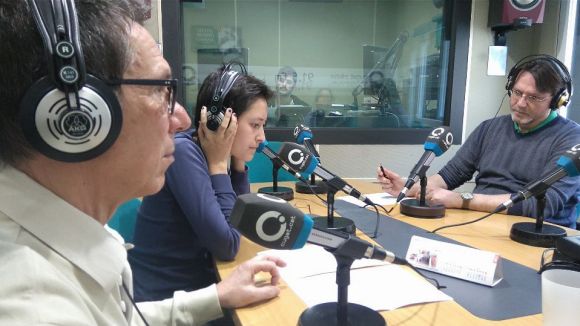 D'esquerra a dreta, Joan Tres, Paula Luna Rueda i Jordi Van Campen