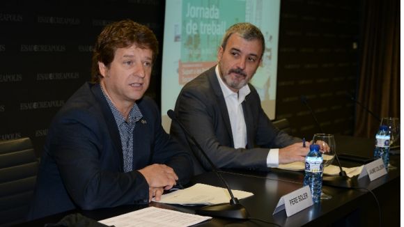 Roda de premsa de presentaci amb Pere Soler i Jaume Collboni / Foto: Localpres