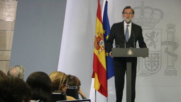 Rajoy ha comparegut aquest divendres al vespre / Foto: ACN