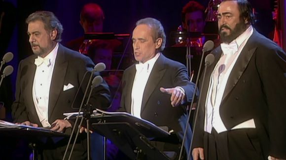 Els tres tenors en el concert de Nadal de 1999 / Foto: Youtube.com
