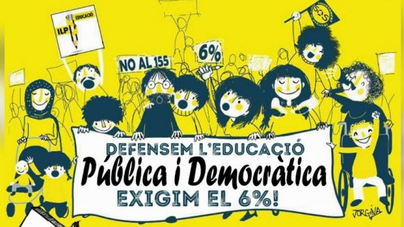 L'Assemblea Groga exigeix la inversi del 6% del PIB en educaci / Foto: Detall del cartell
