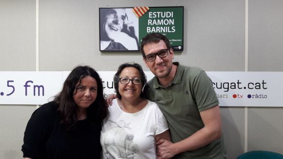 D'esquerra a dreta, Isabel Fernàndez, Carme Reverte i Juanjo Mestre