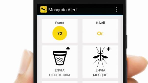 Un detall de l'aplicació / Foto: Mosquito Alert