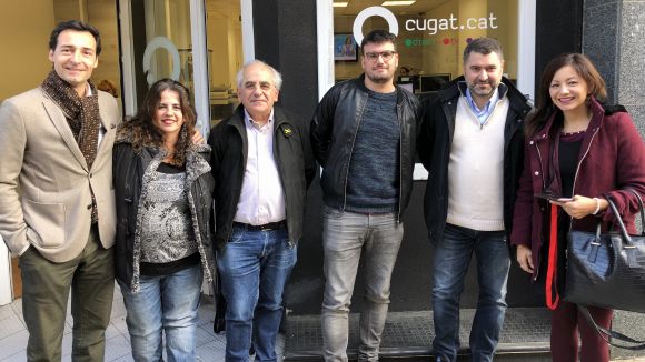 Els representants polítics que han participat de la tertúlia / Foto: Cugat.cat
