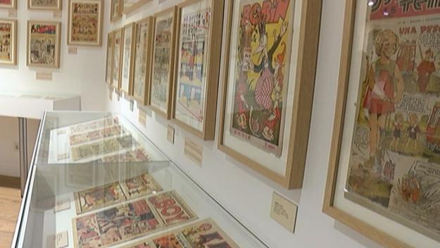 Un espai interior del Museu del Còmic / Foto: Cugat Mèdia