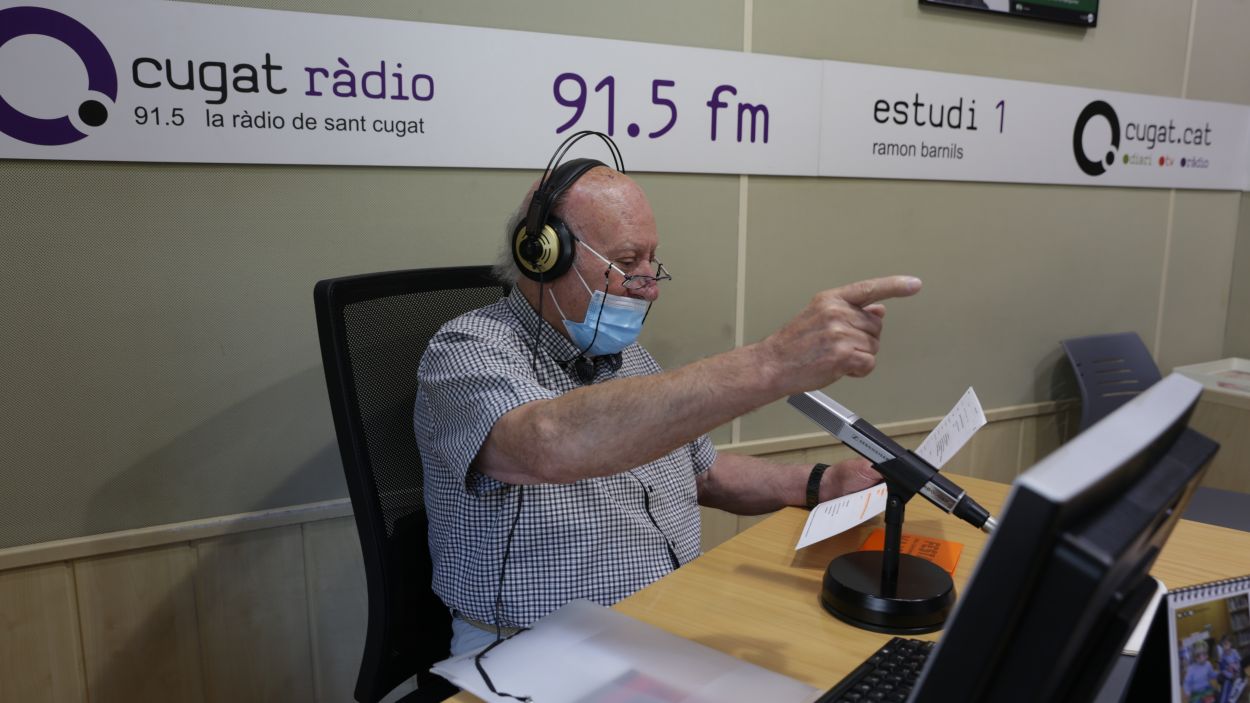 Pere Pahissa, una de les veus històriques de Ràdio Sant Cugat / Foto: Cugat Mèdia - Lluís Llebot