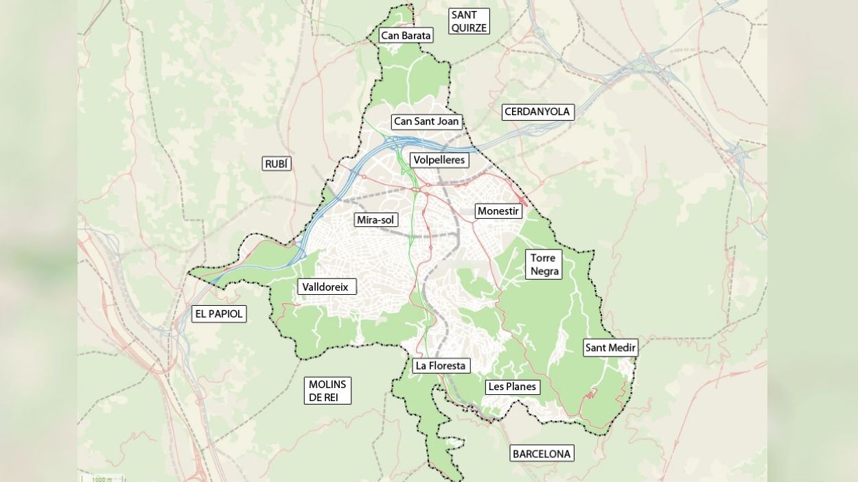 Mapa del terme municipal de Sant Cugat / Foto: Cugat Mèdia