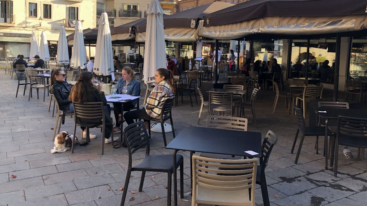 Poca afluència encara aquest dilluns per dinar als restaurants de Sant Cugat / Foto: Cugat Mèdia