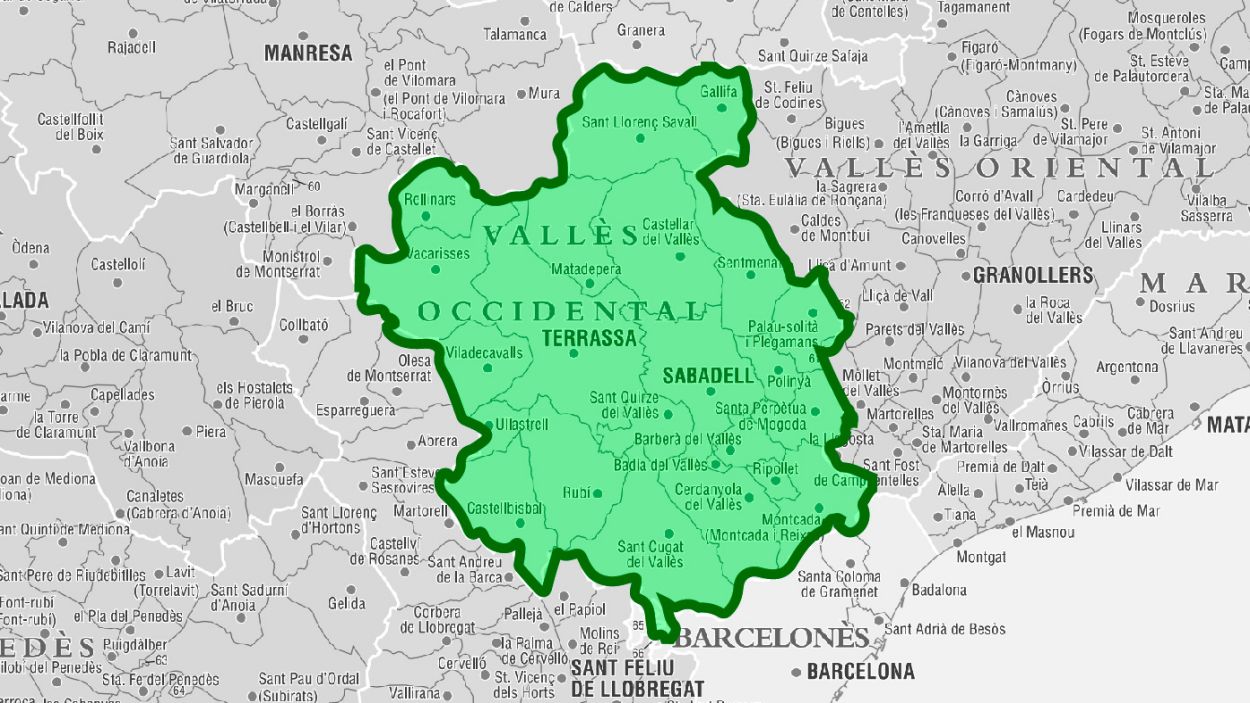 Mapa comarcal  / Foto: Cugat Mèdia