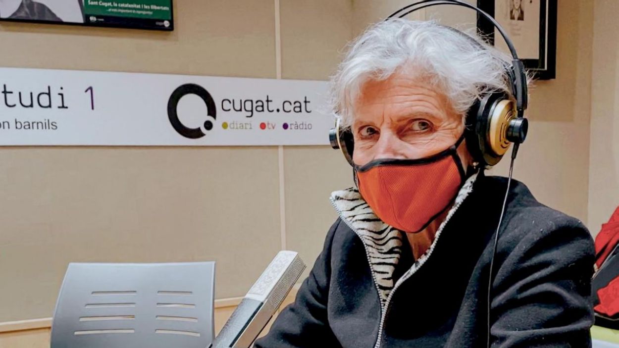 Assun Reyes a Ràdio Sant Cugat / Foto: Cugat Mèdia