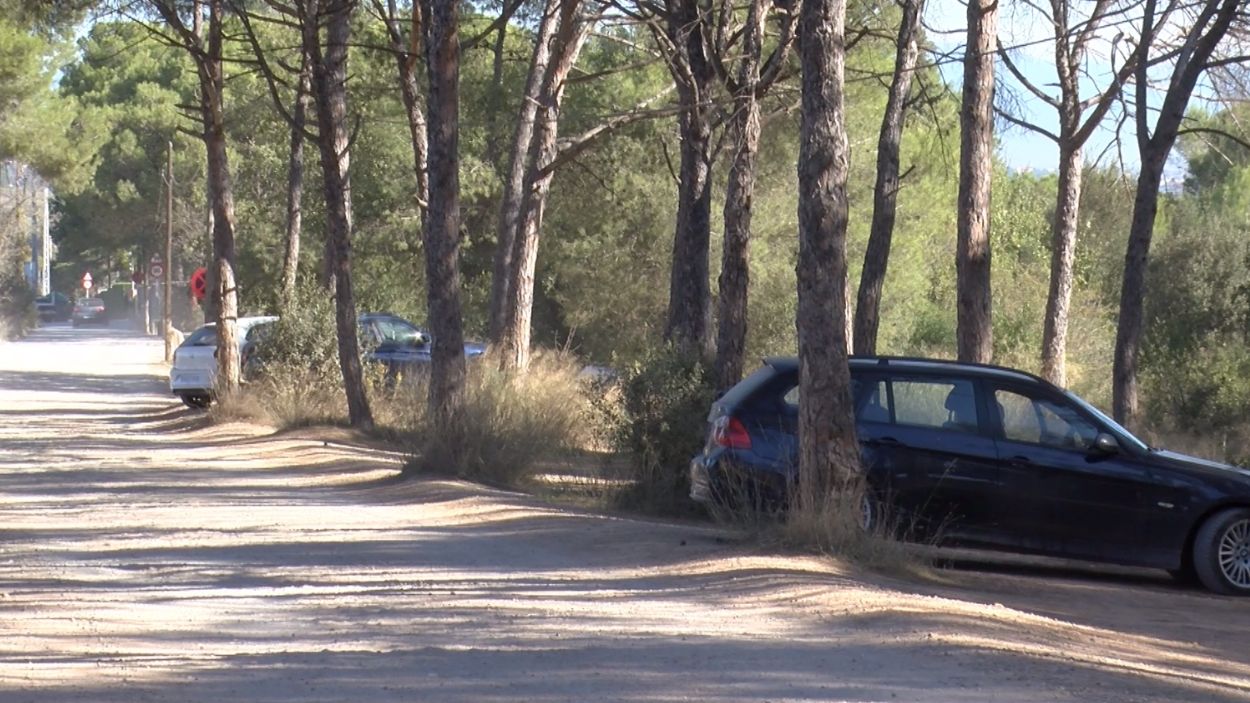 Imatge del cam de Crist Treballador, prop de l'entrada de l'escola Aven / Foto: Cugat Mdia