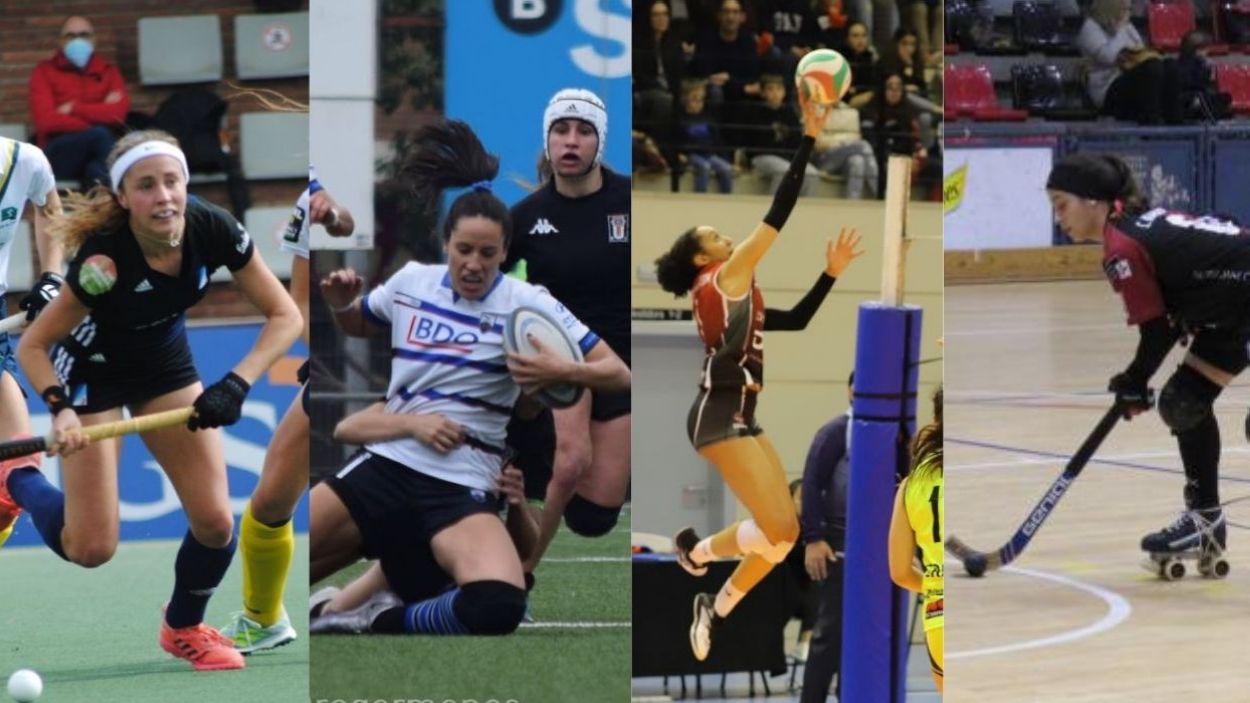 El Junior, el Club Rugby, el DSV Club Voleibol i el Patí Hoquei Club són els quatre equips femenins de Sant Cugat a l'elit dels seus esports / Foto: Cugat Mèdia