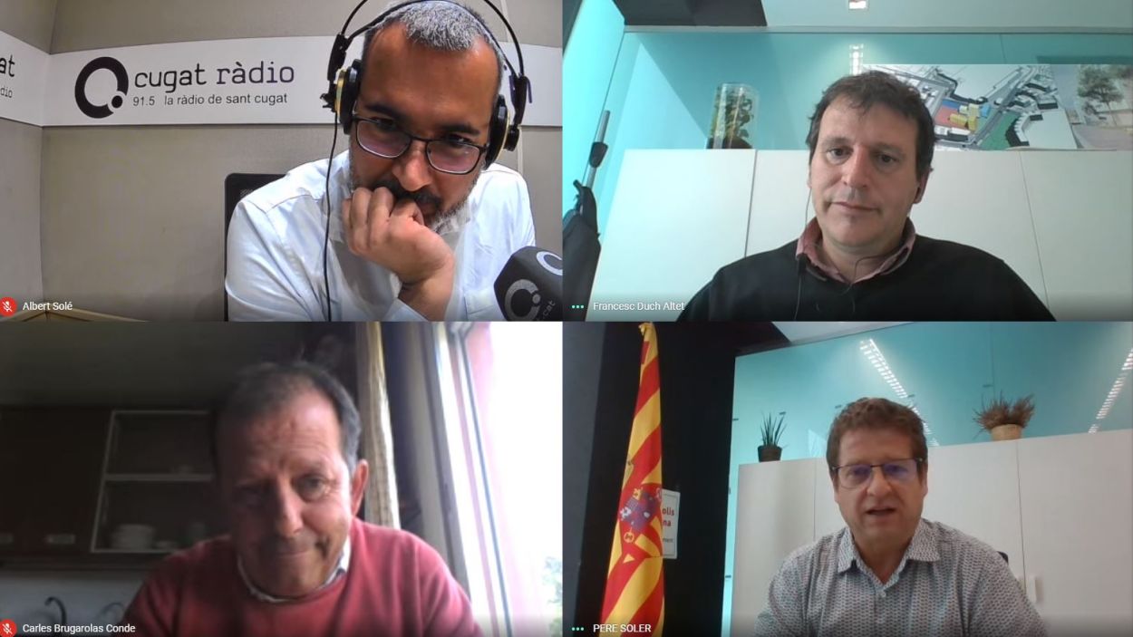 Albert Solé, Francesc Duch (ERC-MES), Carles Burgaroles (Junts) i Pere Soler (PSC) / Foto: Meet
