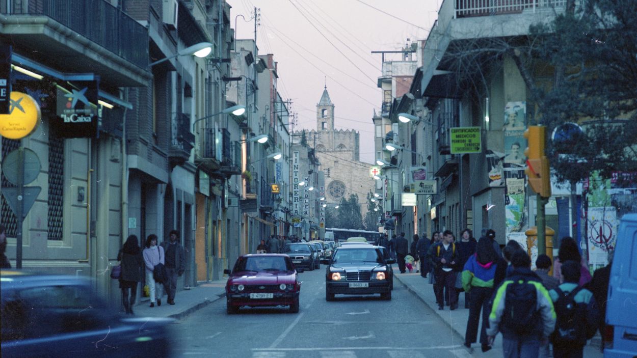 El carrer Santiago Rusiñol l'any 1991 / Foto: Fons Arxiu Municipal
