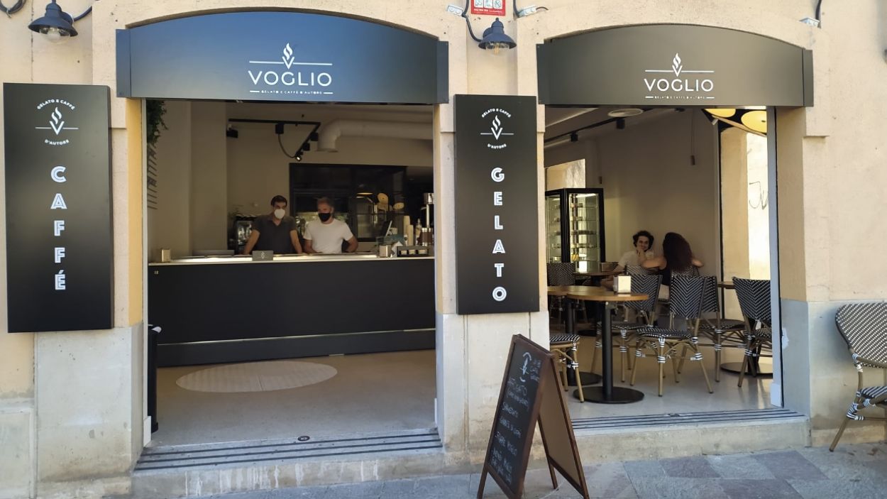 La gelateria Voglio est ubicada a la plaa de Pere Sant / Foto: Cugat Mdia