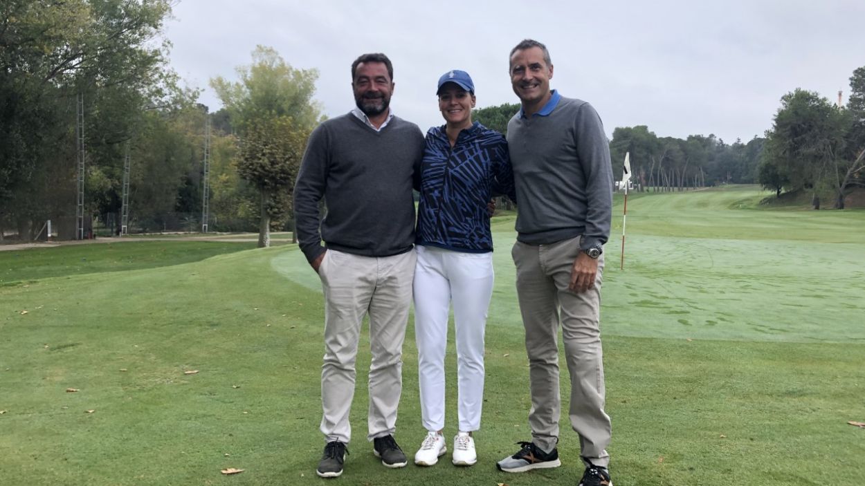 Josep Torres, president del Golf Sant Cugat; Paula Martí, golfista professional; i Ivan Corretja, són els organitzadors del torneig / Foto: Cugat Mèdia
