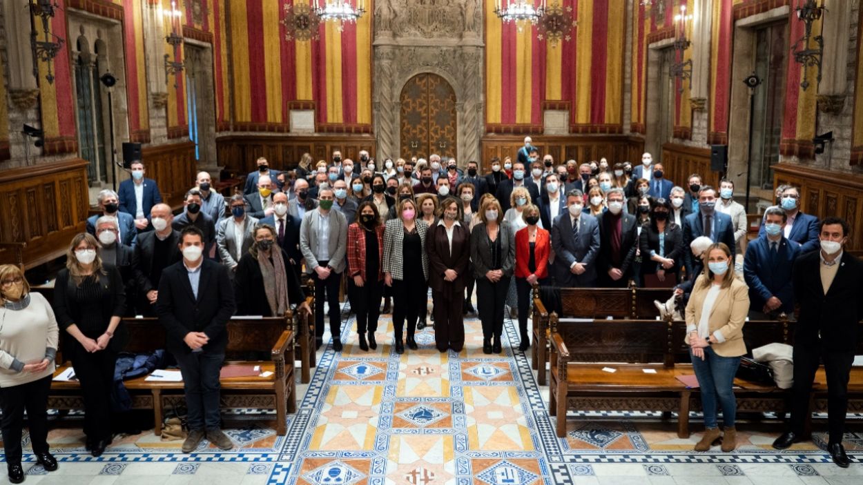 Foto de família dels 100 alcaldes del nou Consell de Governs Locals / Foto: Departament de Presidència