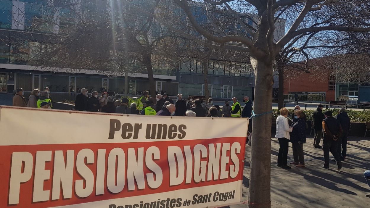 Concentració i manifestació de la Plataforma de Pensionistes