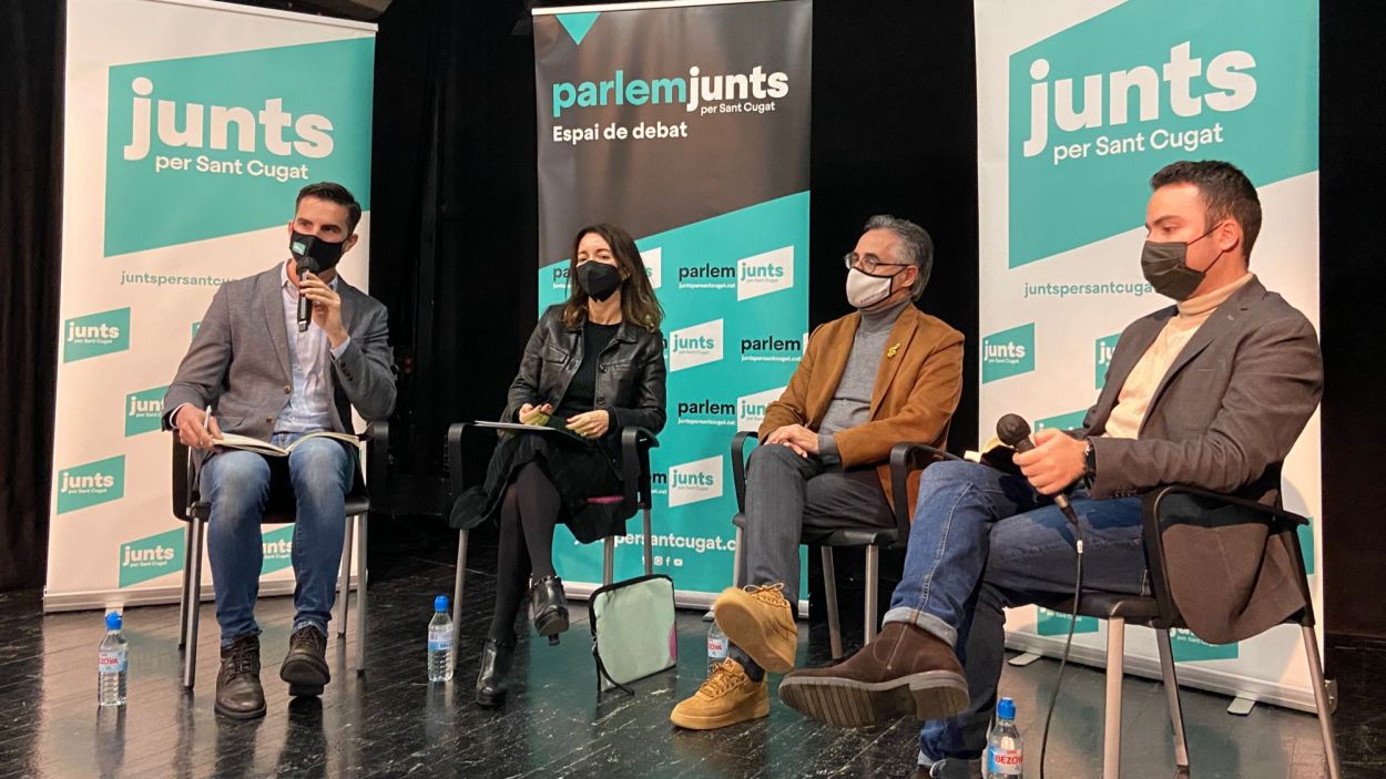 Borja Aitor Arriaga, Marta Subirà, Ramon Tremosa i Roger Medina / Foto: Junts per Sant Cugat