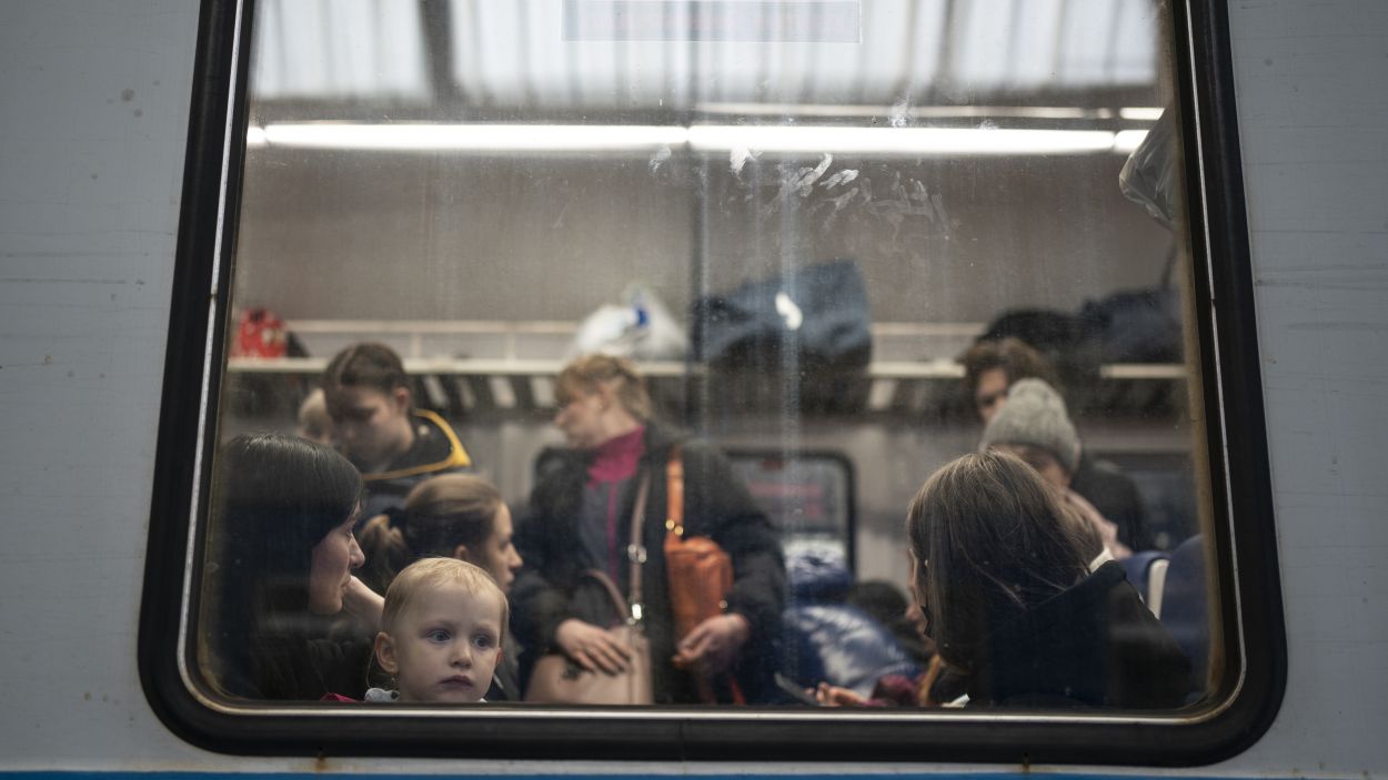 Un tren sortint d'Ucrana / Foto: ACN (Joan Mateu)