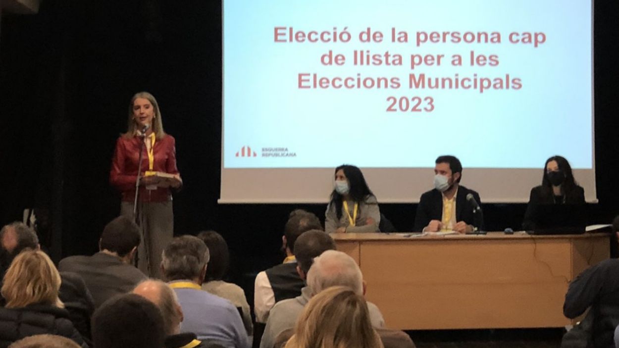 Mireia Ingla a l'assemblea d'ERC / Foto: Twitter ERC