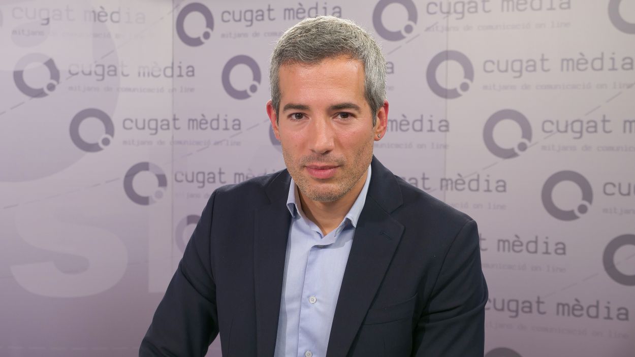 Oriol Nolis, director de Televisió Espanyola Catalunya, al plató de Cugat Mèdia / Foto: Cugat Mèdia