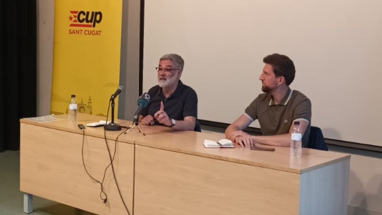Carles Riera i Marco Simarro durant la xerrada / Foto: Cugat Mèdia