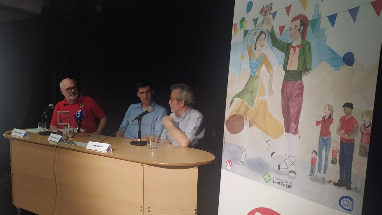 Pere Rovira, Carles Freixes i Jan Grau a la presentació / Foto: Cugat Mèdia