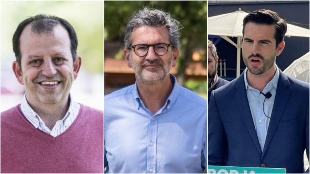 Carles Brugarolas, Josep Maria Vallès i Aitor Arriaga, els tres precandidats a les primàries de Junts per Sant Cugat / Foto: Cugat Mèdia