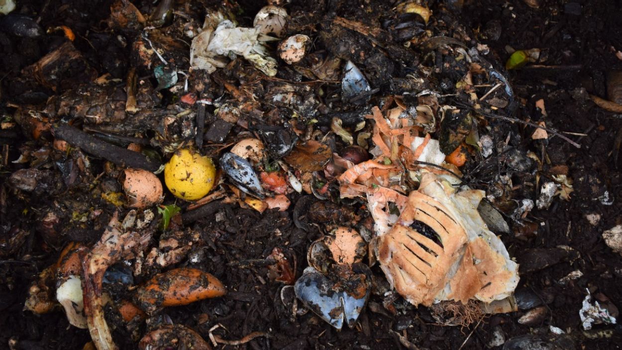La materia orgànica dels contenidors marrons i altres restes vegetals acaben a la planta de compostatge on es tracten per obtenir-ne adob / Foto: Premsa Sant Cugat