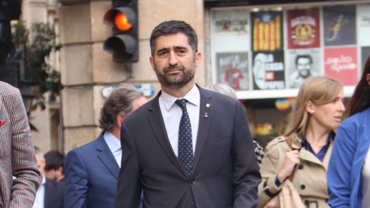 Jordi Puigneró, a punt d'entrar al Palau de la Generalitat el dia que ha acabat sent cessat com a vicepresident / Foto: ACN