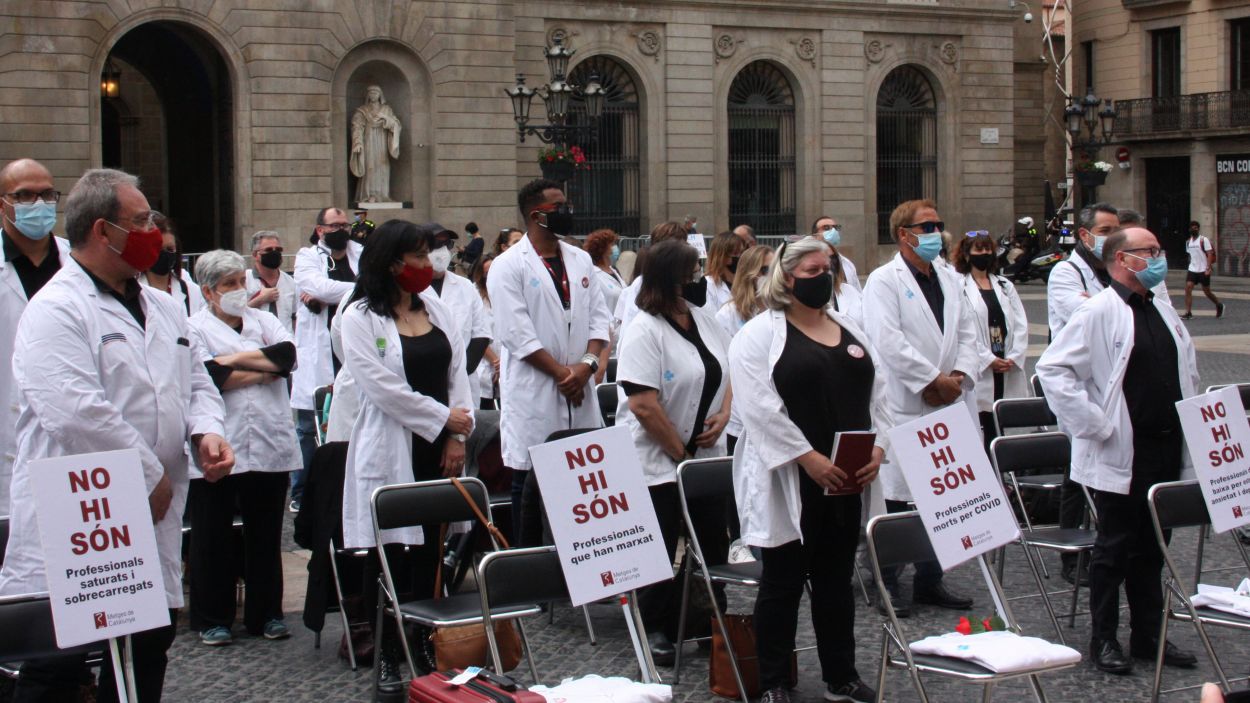 Imatge d'arxiu d'una protesta de metges / Foto: ACN