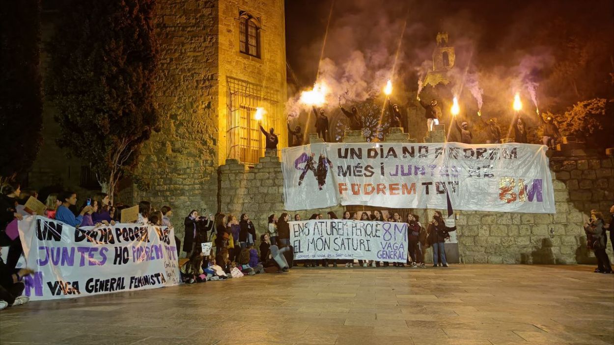La manifestació ha acabat a la plaça d'Octavià / Foto: Cugat Mèdia