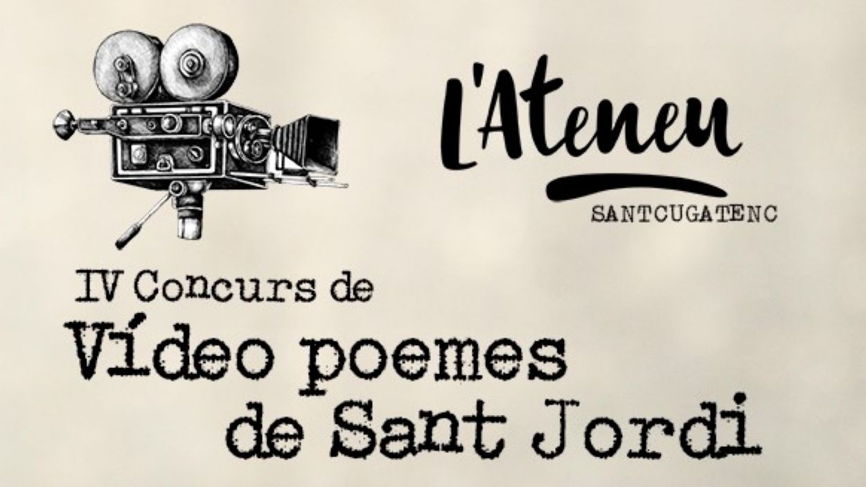 El cartell de l'edició d'enguany del concurs de Vídeo poemes de Sant Jordi / Foto: Ateneu Santcugatenc