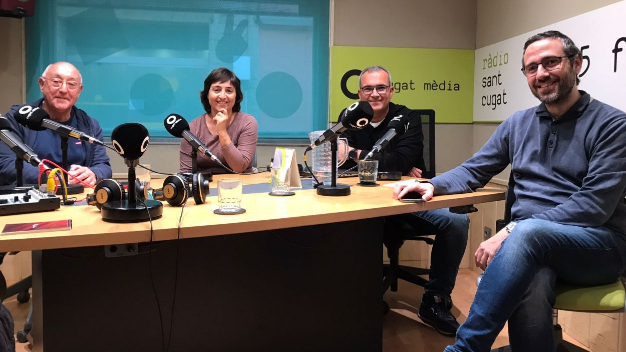 Robert Savé, Mariona Sòria, Albert Solé i Toni Ramon, a la tertúlia d'aquest dijous / Foto: Cugat Mèdia