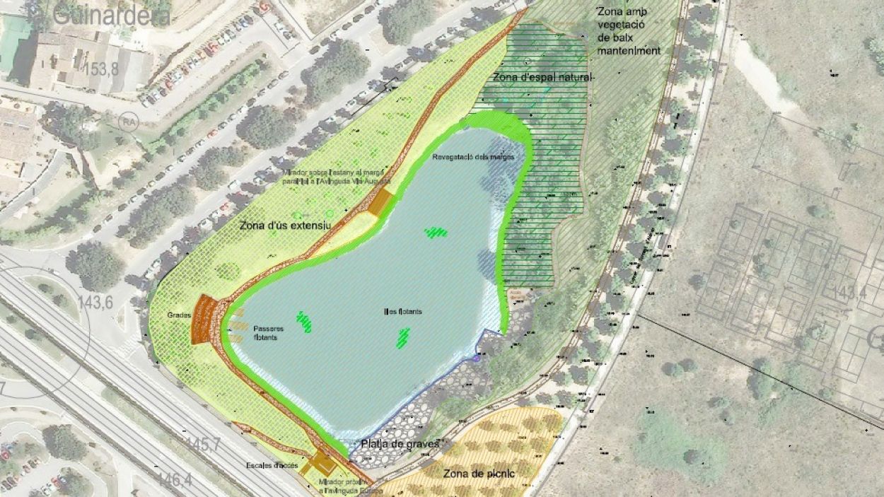 Mapa del projecte de l'estany de la Guinardera / Foto: Ajuntament