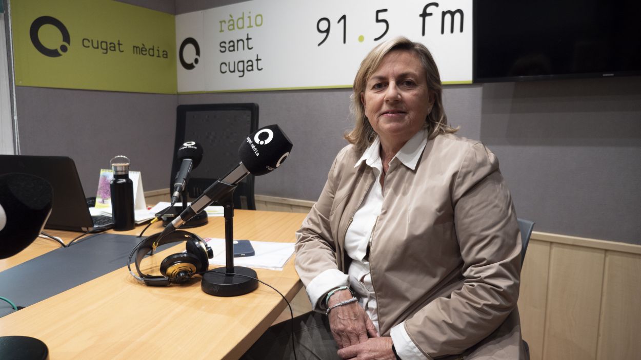 Silvia Tusell de Valents als estudis de Ràdio Sant Cugat / Foto: Cugat Mèdia
