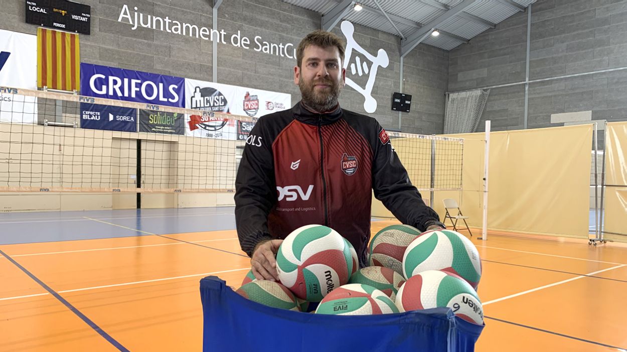 Rafa Ruiz, tècnic del DSV Club Voleibol Sant Cugat / Foto: Cugat Mèdia