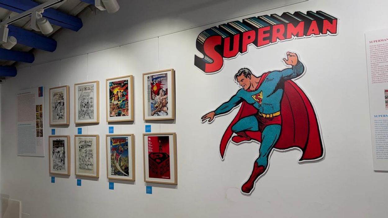Una de les mostres de l'exposici Superman al Museu del Cmic / Foto: Cugat Mdia